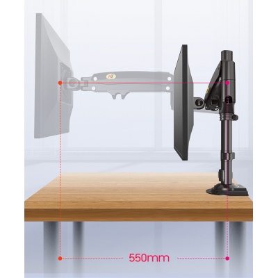NB H100 22-35吋 氣壓式桌面顯示屏支架 夾台架 North bayou H100